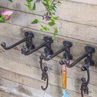 欧式复古挂钩铸铁黑色挂衣钩试衣间卫生间壁挂玄关衣帽钩