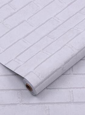 直销加厚PVC防水壁纸自粘墙纸仿真复古砖纹宿舍电视背景翻新