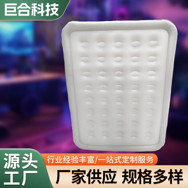 跨境新款户外露营自动充气床垫内置泵自动充气双人高床户外露营床