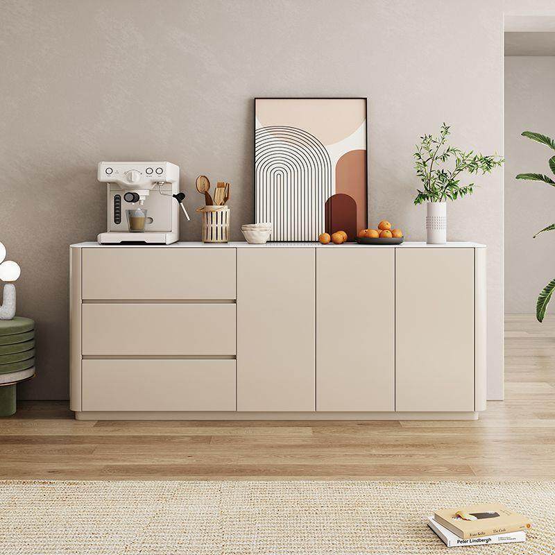 实木餐边柜现代简约圆角客厅置物柜岩板墙边柜一体靠墙茶水柜矮柜,纺织面料/辅料/配套,纺织机械配件,淘宝优惠券,粉丝福利购,淘宝优惠卷