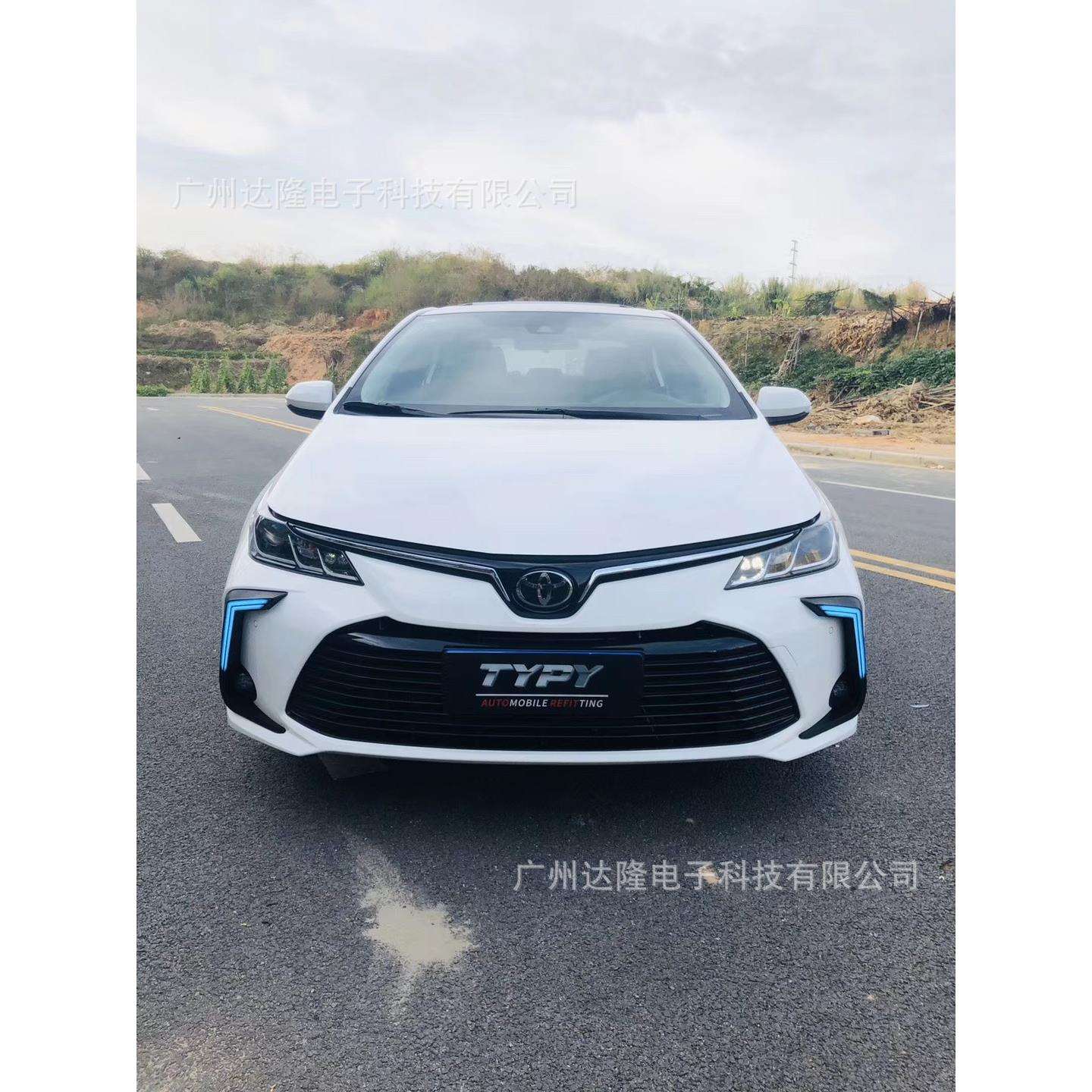 适用于19丰田卡罗拉日行灯新卡罗拉LED日间行车灯前雾灯三色流光