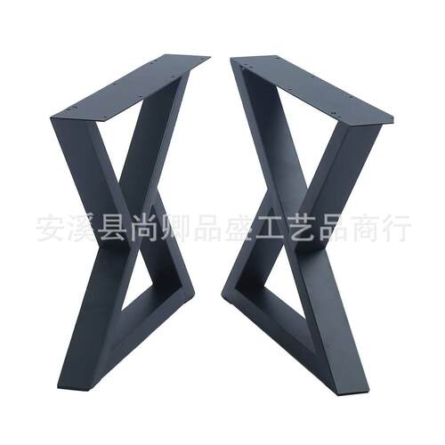 铁艺桌脚支架金属铁艺家具餐桌腿茶几桌腿搁板脚现货桌架巴台桌架