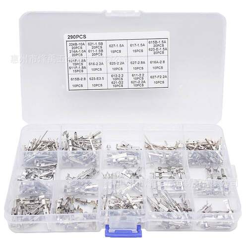 290PCS/1-3.5mm汽车连接器插针配件公母接插件压接接线销端子