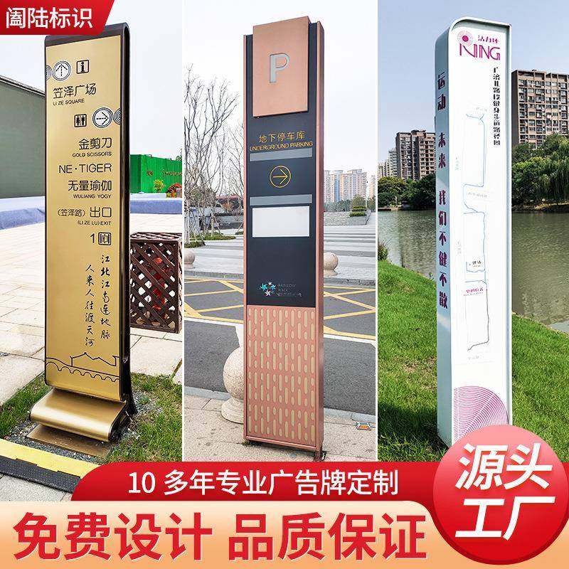 大型精神堡垒导向牌户外立式商场停车场景区售楼部指引指示导视牌图片