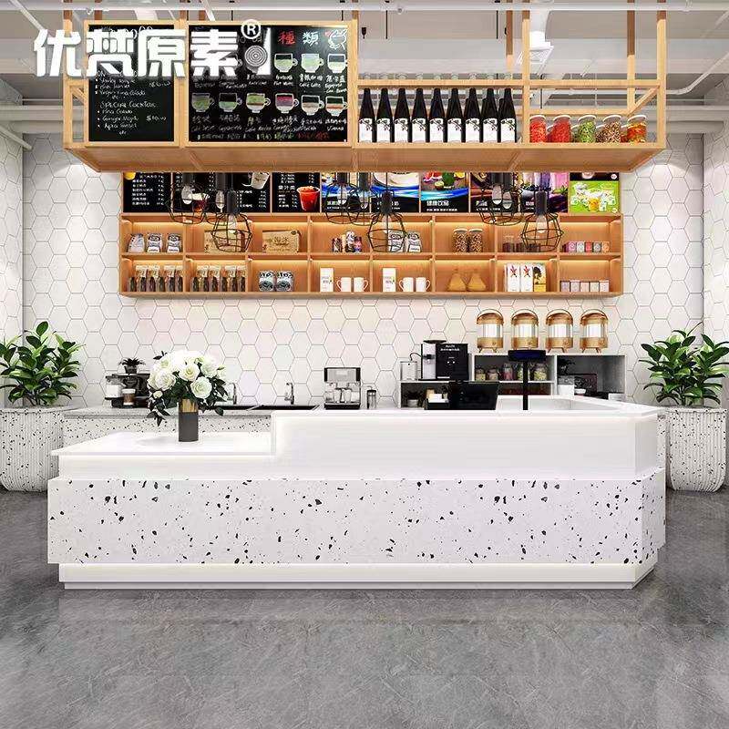 商用收银台个性奶茶店书店柜台简约现代吧台麻辣烫诊所前台接待台