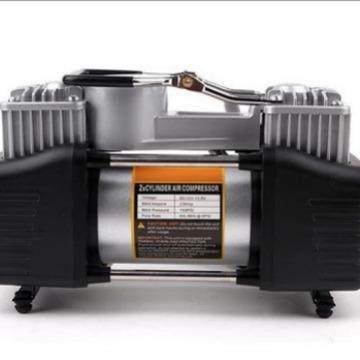 车载双杠充气泵双缸点烟器电瓶夹两用保险丝汽车用打气泵12V24