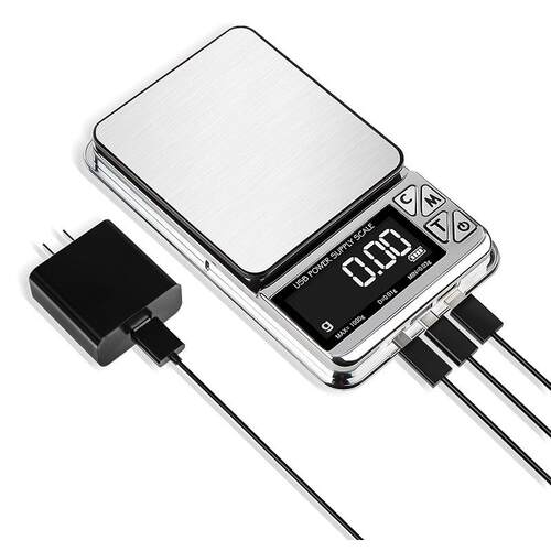 家用克秤电子秤1000g/0.01g珠宝秤克拉秤0.1gUSB插电充电口袋秤