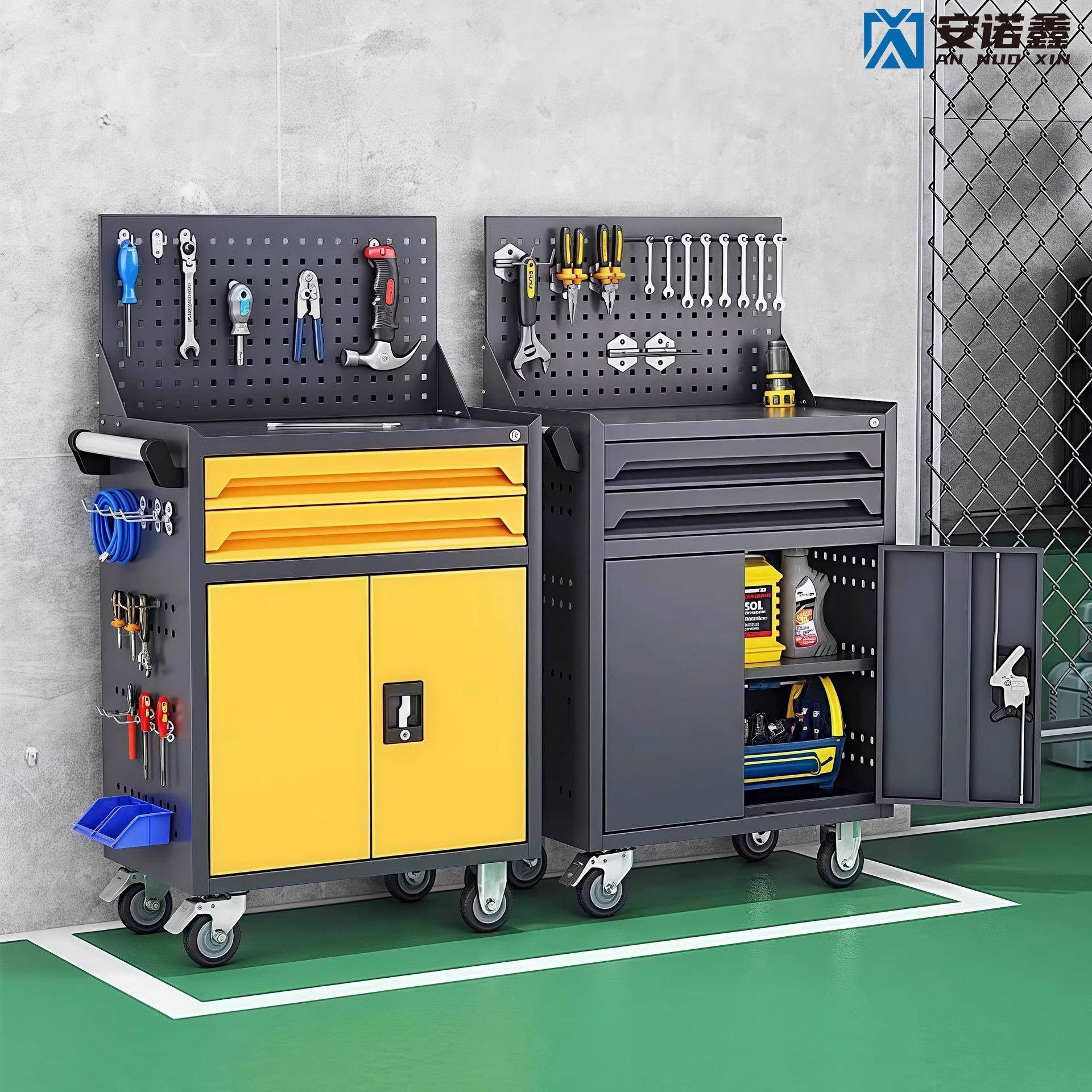 重型工具车手推车五金工具柜汽修多功能置物架车间移动零件车