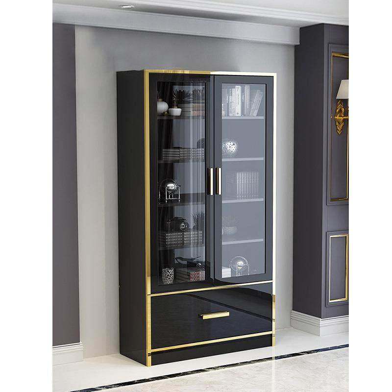 不锈钢烤漆书柜落地带门现代简约书架储物柜轻奢书柜组合酒柜,工业油品/胶粘/化学/实验室用品,其他实验室设备,淘宝优惠券,粉丝福利购,淘宝优惠卷