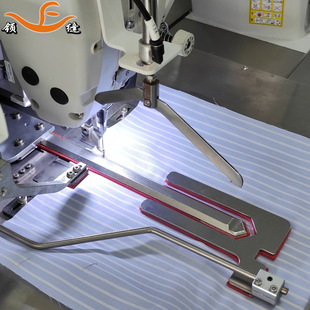 自动衬衣袖 衩宝剑头压折边缝纫机工厂 叉车缝机薄厚料三角尖大小袖