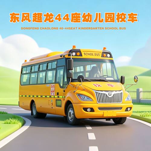 跨境出口7.5米东风超龙42-44座幼儿园校车-EQ6750ST6D-柴油版