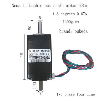 OK28STH51-0674BNema11步进电机1200g.cm28双轴步进电机