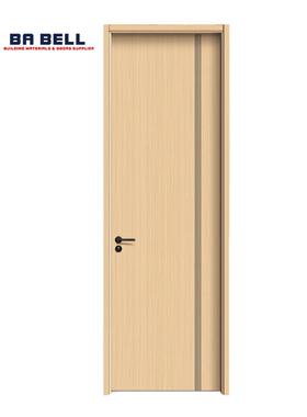 碳晶板生态门无漆免漆门灰色简约斜纹工程防潮卧室房间木门