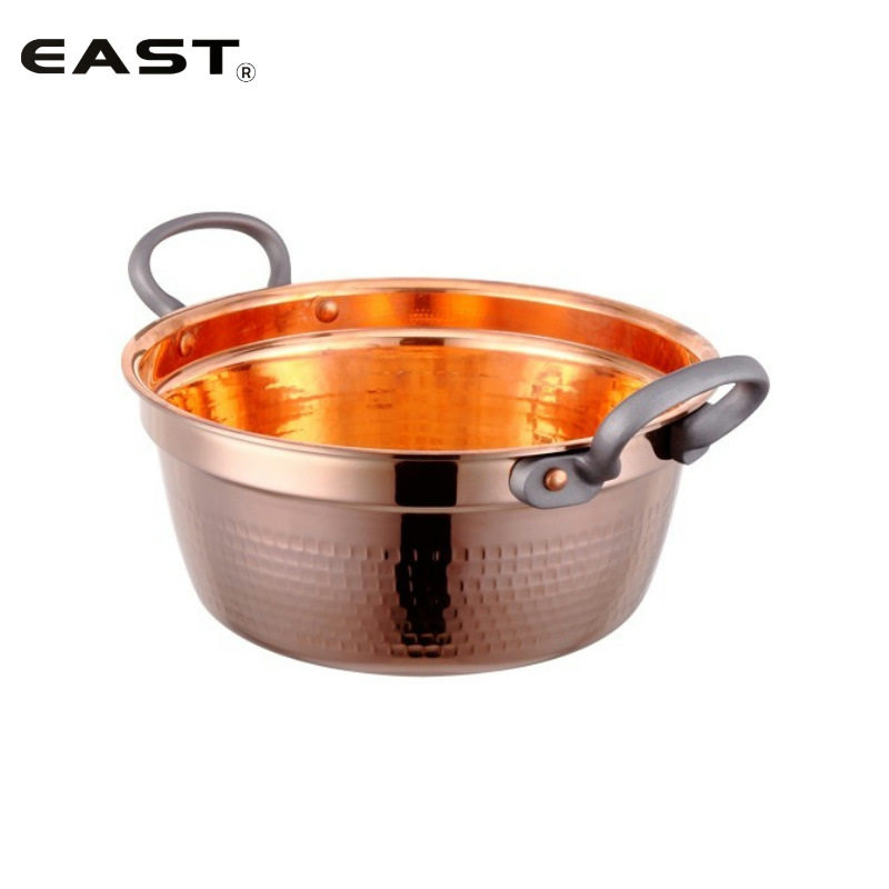 EAST东方厨具铜三层锤印调理锅家用多功能锅西餐烹饪汤锅商用煮锅