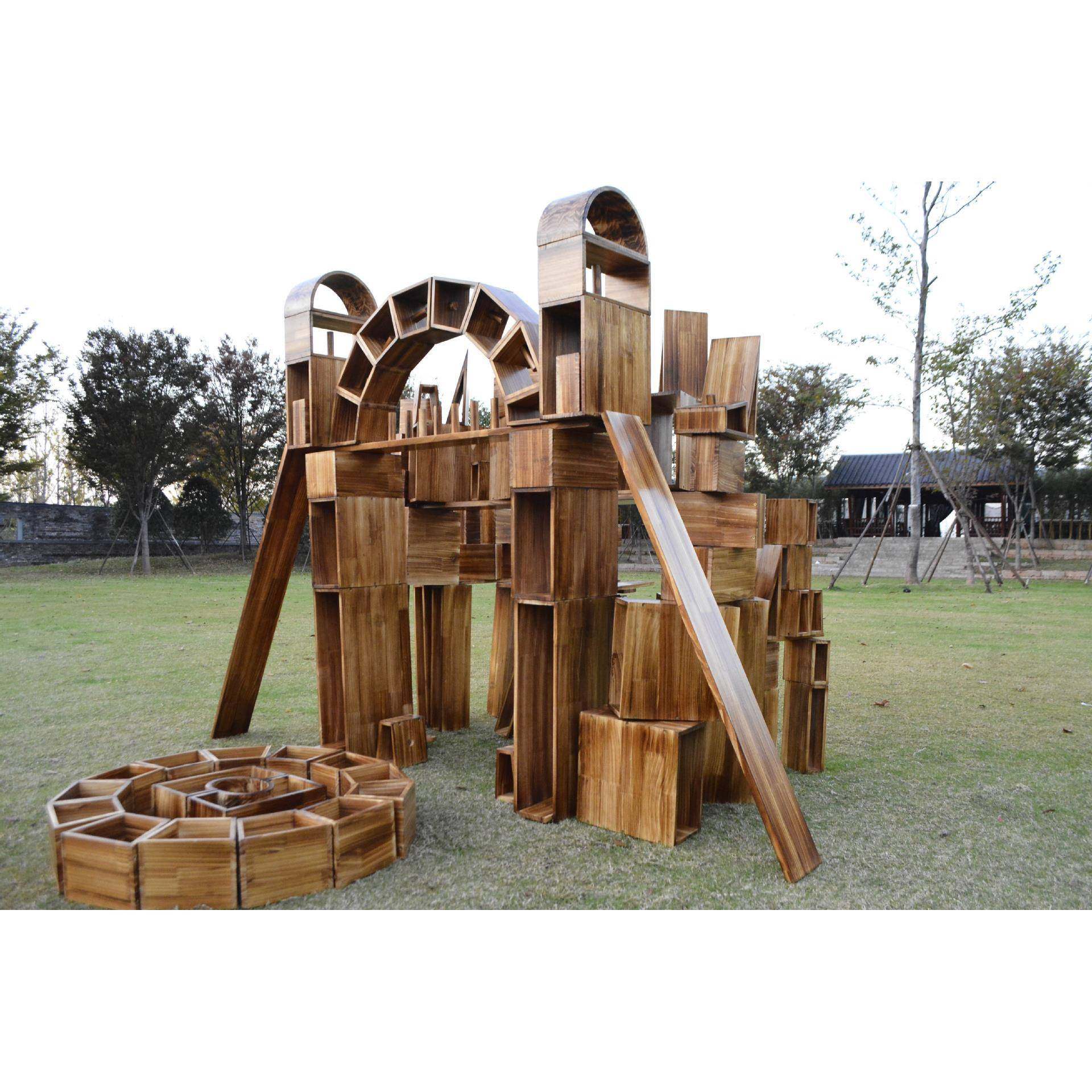 幼儿园大型中空户外超大型碳化空心炭烧积木58片/128片套木制玩具,机械设备,其他机械设备,淘宝优惠券,粉丝福利购,淘宝优惠卷