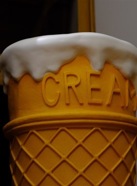 复古可爱冰淇淋大雪糕甜筒凳子美式家居装饰大摆件玄关换鞋凳