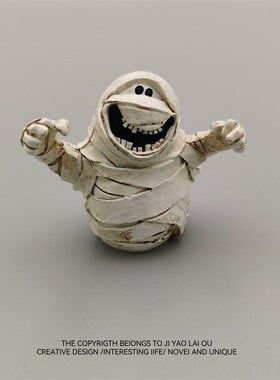 无聊摆个快乐的木乃伊 桌面奇趣摆件万圣节道具稀奇古怪小礼物