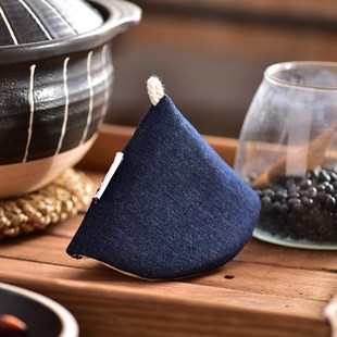 万土烧三角防烫锅盖帽砂锅套顶帽锅耳隔热套加厚耐高温微波炉手套