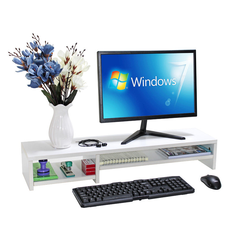 双层桌面办公室宿舍台式电脑增高架双屏加长显示器屏幕电视机支架