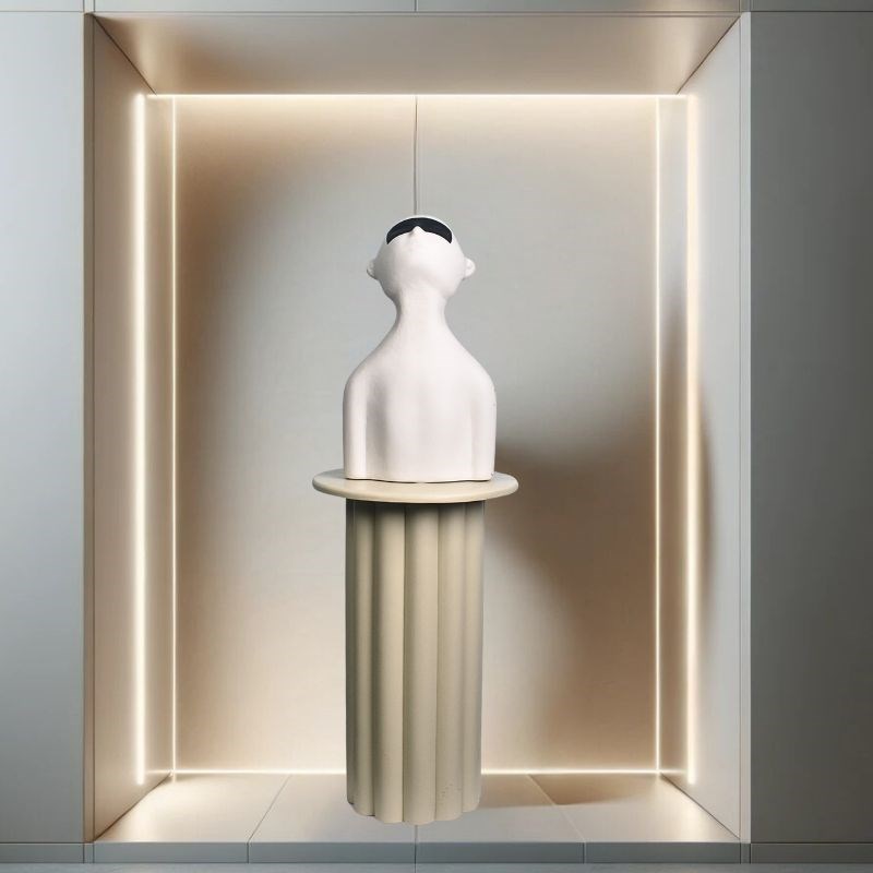 服装店橱窗陈列道具摆件艺术落地展示台创意人像雕塑底座增高摆台