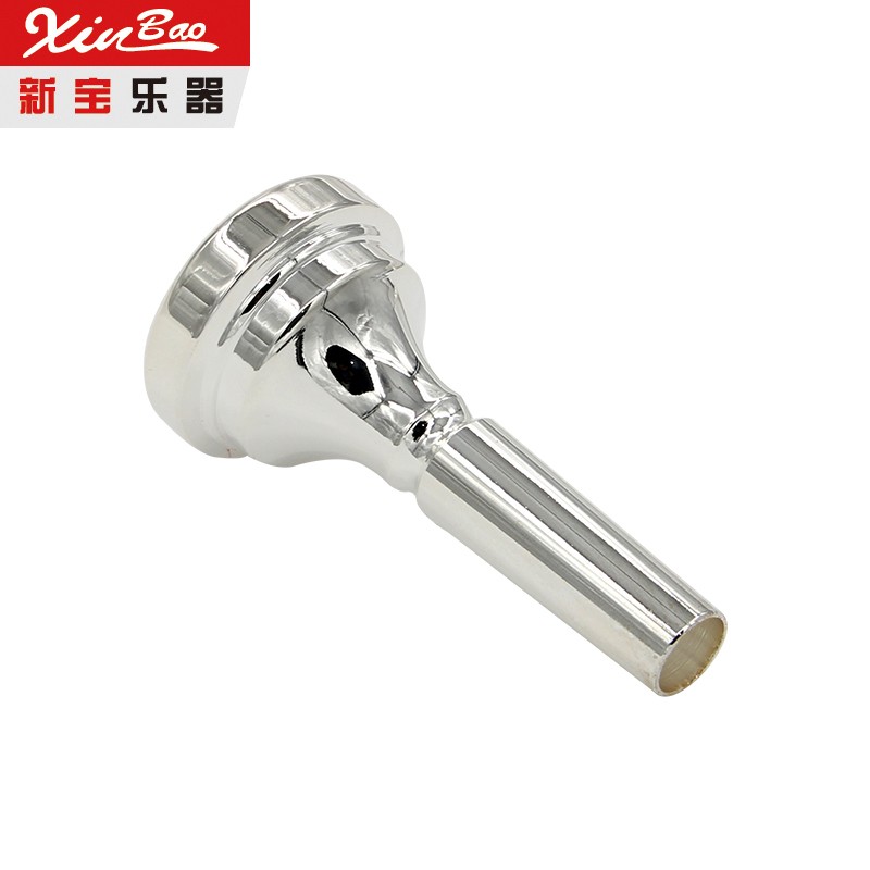 新宝乐器上低音号号嘴扁四键运福来立三键上低音抱号嘴黄铜镀银