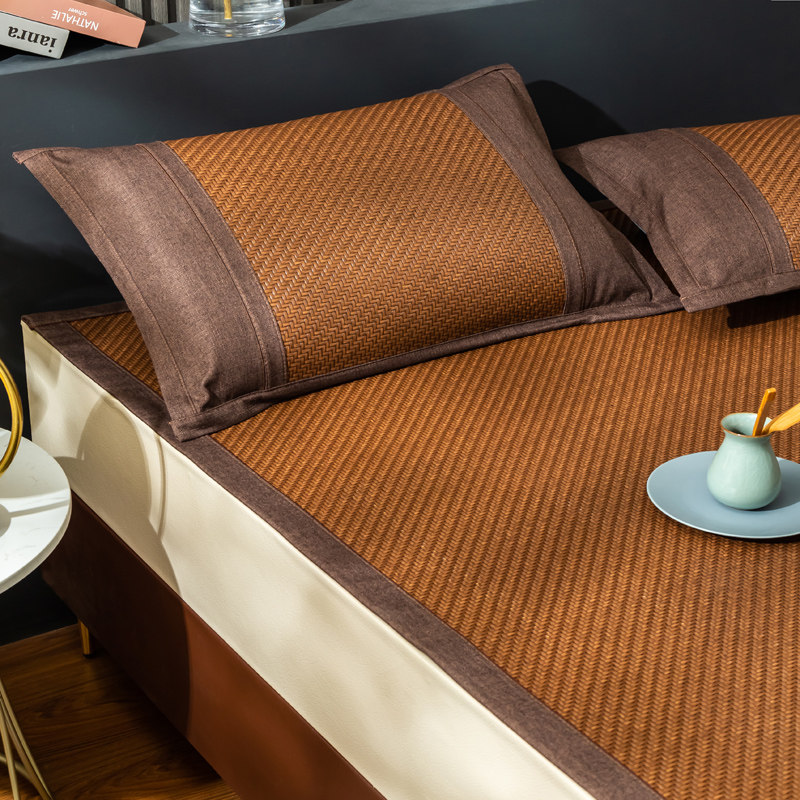 夏季凉席加厚PE藤席三件套家用空调席一米八1.5米双面席子可折叠,床上用品,藤席,淘宝优惠券,粉丝福利购,淘宝优惠卷