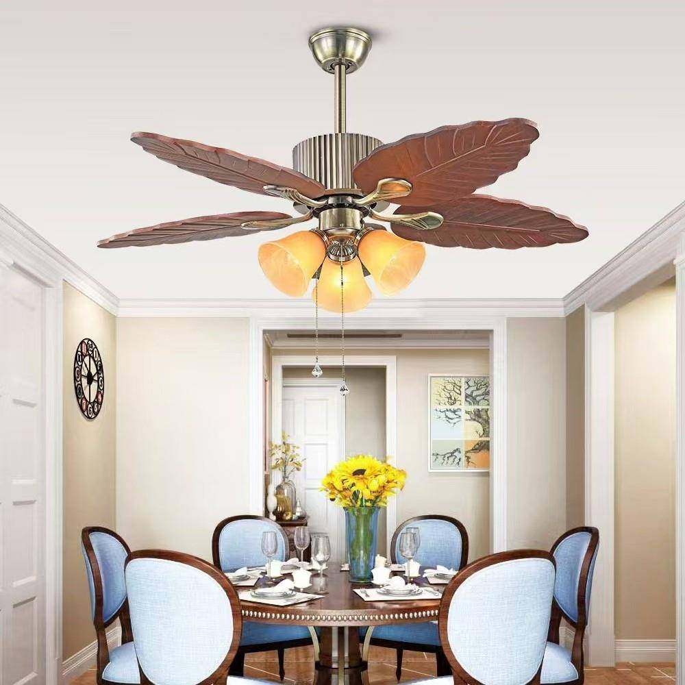 吊扇灯美式复古Led客厅吊灯餐厅电风扇灯装饰实木带灯吊扇,收纳整理,烫衣板及配件,淘宝优惠券,粉丝福利购,淘宝优惠卷