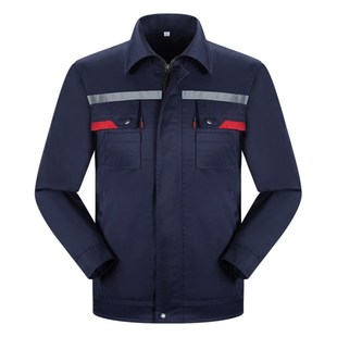 防静电工作服套装男反光条春秋冬长短袖加油站送气电工耐磨劳保服