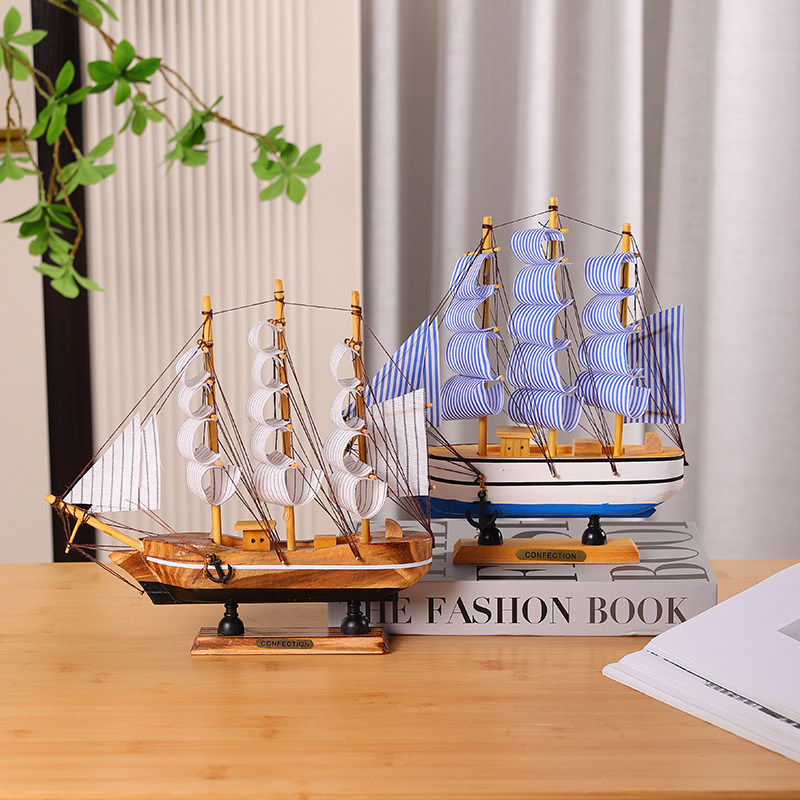 帆船摆件一帆风顺模型客厅家居装饰酒柜玄关书架办公室工艺品摆设,家居饰品,装饰摆件,淘宝优惠券,粉丝福利购,淘宝优惠卷