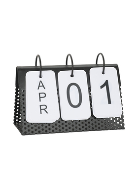 北欧风格铁艺翻页日历摆件家居书房桌面装饰摆饰旅游民宿前台摆设