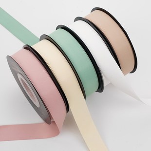 2cm牛奶丝双面消光丝带蝴蝶结礼品盒包装缎带花束质感米白色彩带