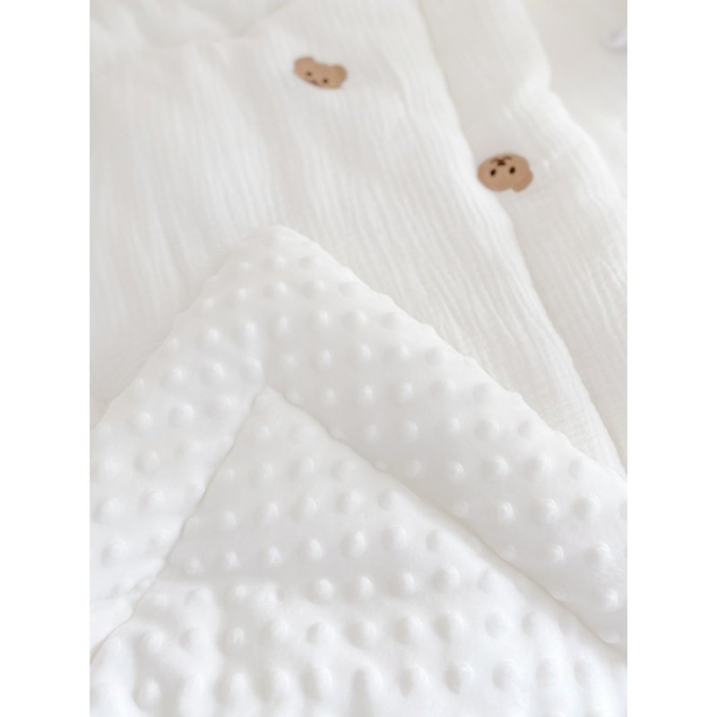 婴儿纯棉纱布被子夏薄款春秋冬宝宝儿童四季通用豆豆绒空调小盖被