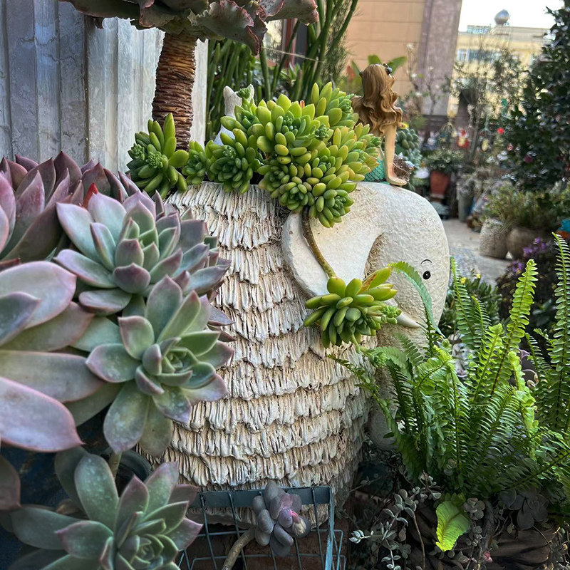 户外花园庭院大象花盆多肉门厅别墅门口装饰田园动物雕塑摆件落地,家居饰品,花盆,淘宝优惠券,粉丝福利购,淘宝优惠卷