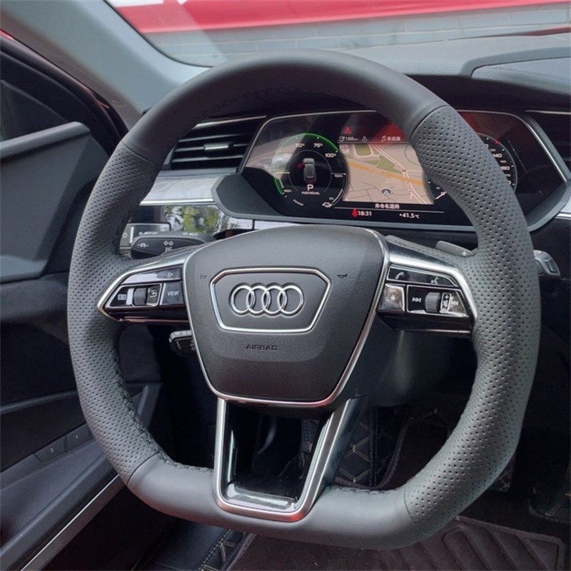 奥迪Q5L专用手缝方向盘套Q7 Q4 Q3L Q2L A4L A6L平底四季把套改装