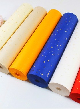 蓝色描龙宣纸洒金四尺对开半生熟书法练习大红剪纸刻纸小楷抄经纸