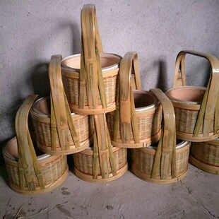 冬季取暖火笼纯竹编编织老式手工传统圆形老款好用方便家用取暖炉