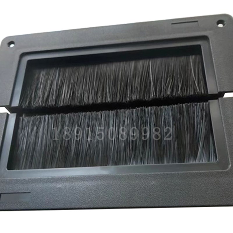 机房黑色走线盒地板过线盒长方形穿线孔防静电地板毛刷穿线盒分体