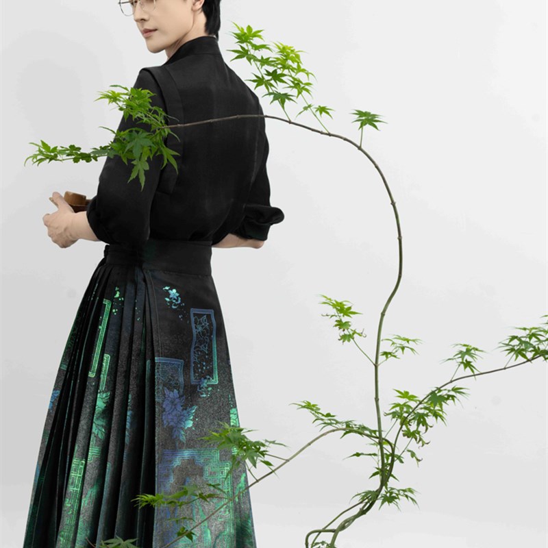 昭华赋春秋汉服男装中国风新中式男女款衬衣织金马面裙男女生汉服