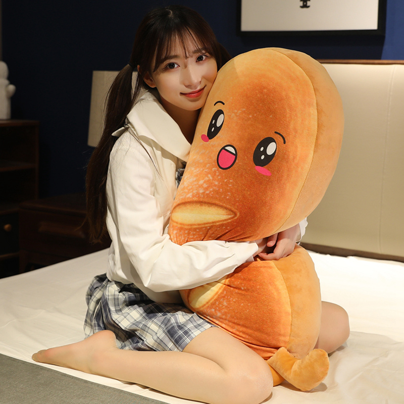可爱女生抱枕睡觉伴侣创意面包夹腿枕头生日礼物长条网红超软床上