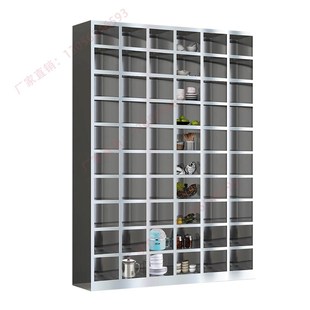 不锈钢碗柜餐盘柜带门带锁餐盘柜消毒柜餐具柜员工多门多格饭盒柜