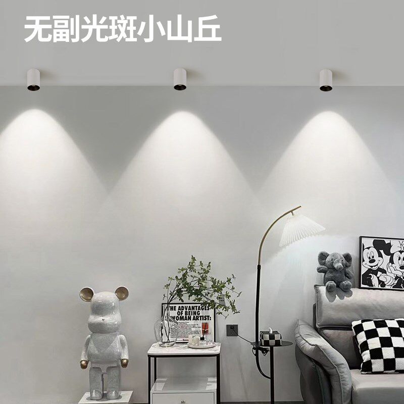 特里斯汀明装筒灯led吸顶式射客厅灯洗墙小山丘无副光斑护眼灯T22,家装灯饰光源,明装射灯,淘宝优惠券,粉丝福利购,淘宝优惠卷