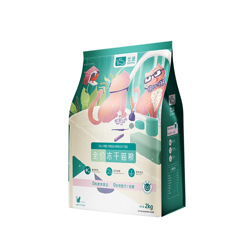 仕派冻干猫粮三文鱼味4斤装成猫幼猫全阶段英短蓝猫布偶全期猫粮