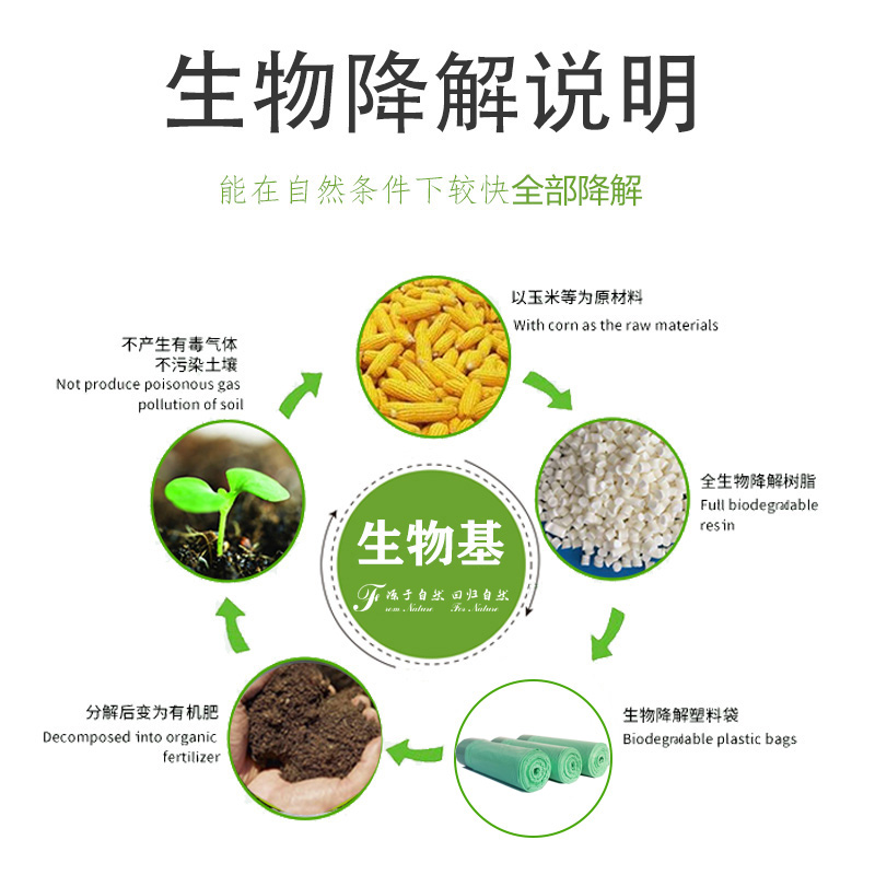 10L加厚可全生物降解环保穿绳垃圾袋手提抽绳自动收口厨余小号