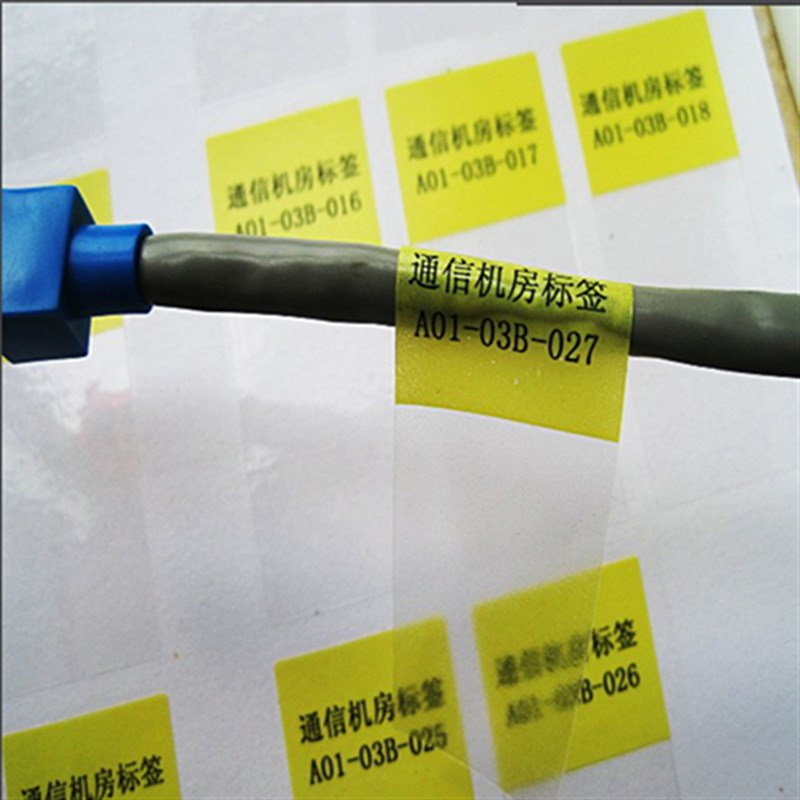 网线标签纸 彩色可手写缠绕式通信线缆标签 网络电线布线标签贴纸