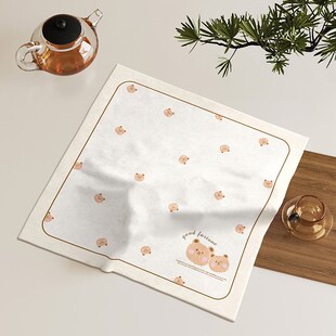 茶盘盖巾茶具果盘小尺寸盖布小家电正方形多用遮尘布茶台装饰盖巾