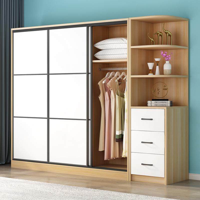 衣柜家用卧YG-22052室实木推拉门深60简约木现代出租房质移纳门收,住宅家具,独立衣柜,淘宝优惠券,粉丝福利购,淘宝优惠卷