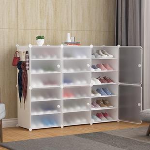 鞋 代架收磨砂款 纳柜现代 柜塑组家用料多功能宿舍鞋 现合多层简易鞋