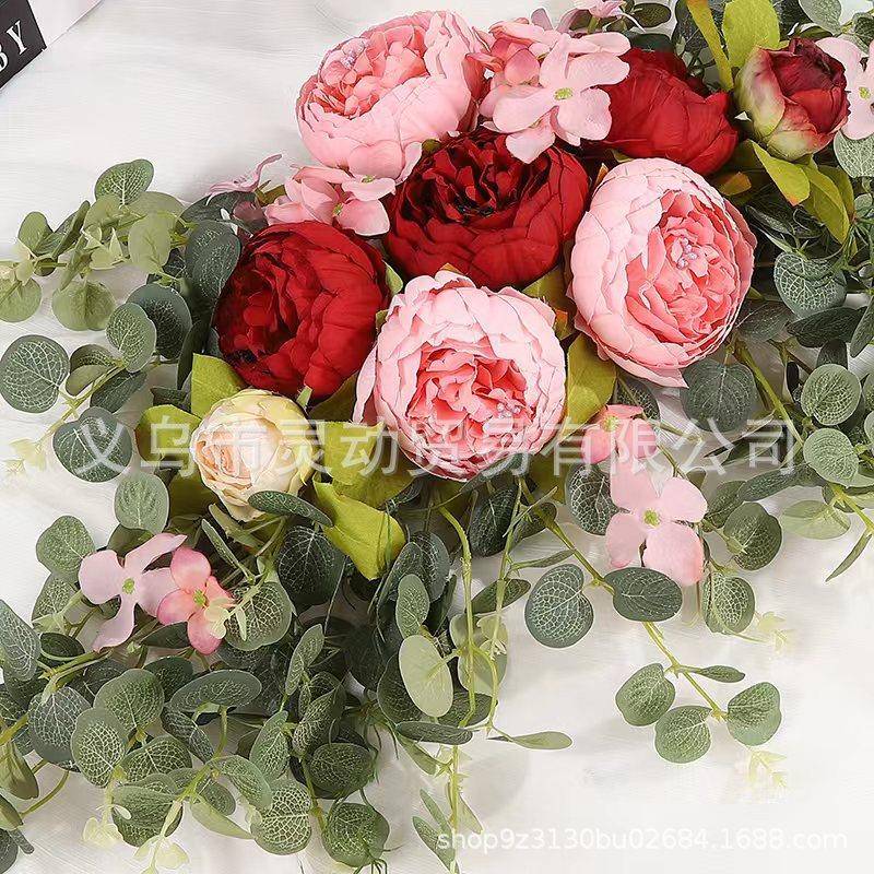 楣壁挂家居门桌花花环门门饰绢花摆件墙20231207挂餐拱形拱形门饰