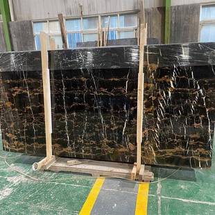 阿天然大背理石805富汗黑金花黑色奢材石岛台板材景墙飘窗台过门