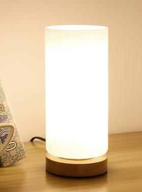 北欧简12788约小台灯木艺款室L床头新小夜灯书房客厅卧装饰实木ED